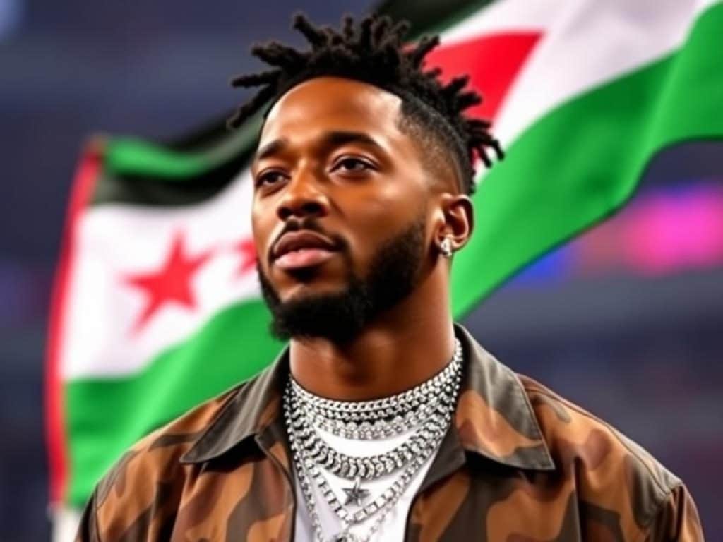 Performer in Kendrick Lamar’s Super Bowl Halftime Show Detained for Unfurling Sudanese-Palestinian Flag