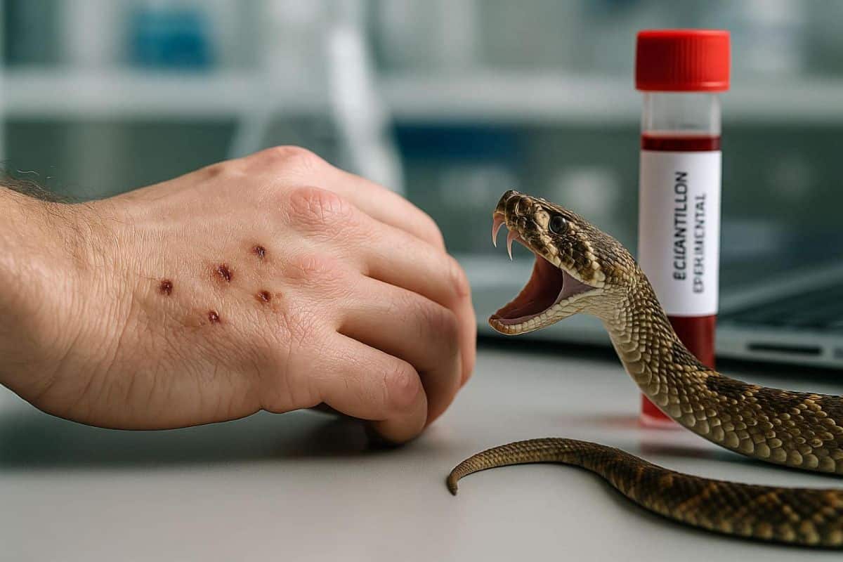 He gets bitten 200 times on purpose by venomous snakes