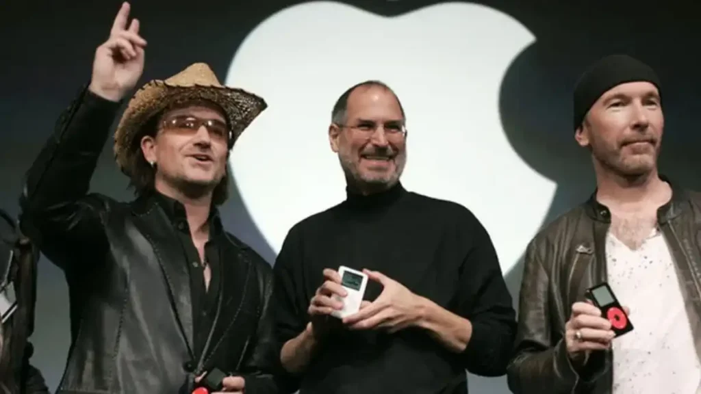 U2 begged Steve Jobs to pay them with Apple shares. Not only did Jobs convince them to work for free