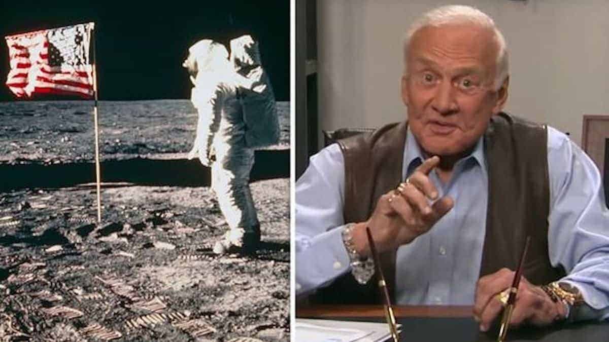 Did Buzz Aldrin reveal that the moon landing was faked