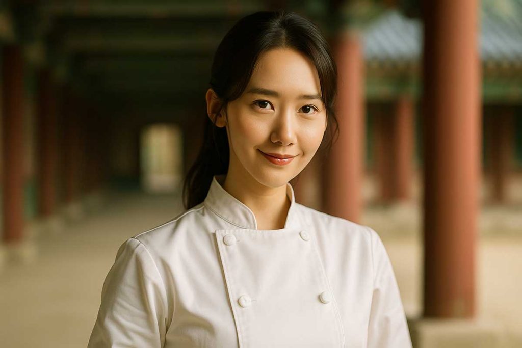 Im Yoon-ah as Ji-yeong in a sleek white chef’s coat
