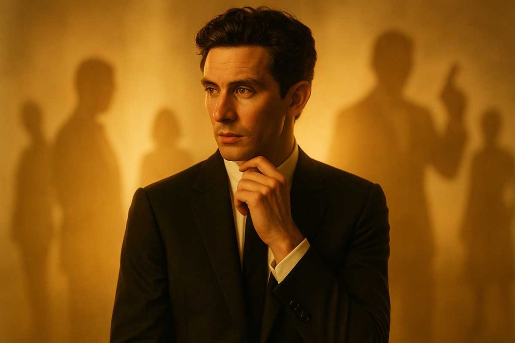 Josh O’Connor in a classic suit